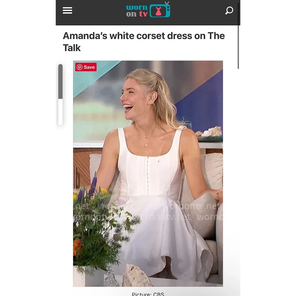 Alice + Olivia Diana Off White Sleeveless Structured Midi Dress